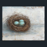 Rustikales Vogelnest - Blau Poster<br><div class="desc">Rustikales Vogelnest I von Ethan Harper. Blaue Eier in einem Vogelnest.</div>