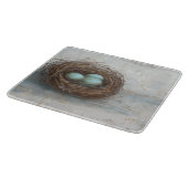 Rustikales Vogelnest - Blau Schneidebrett (Ecke)