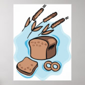 Rustikales Vollkornbrot Farmhouse Food Poster (Vorne)