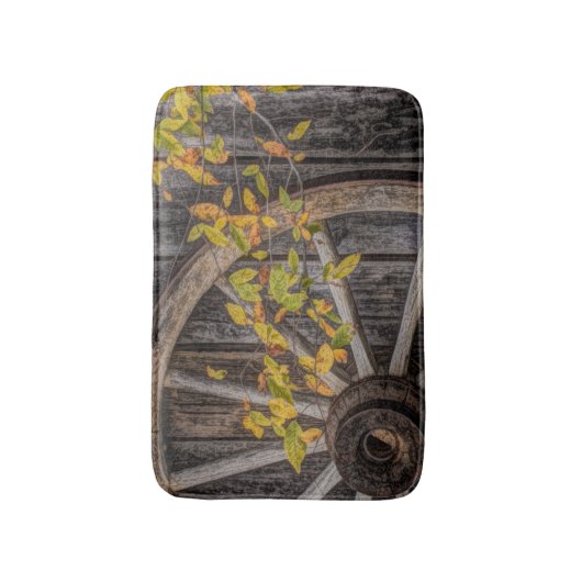 Rustikales Wagenrad Badematte (Vorderseite Vertikal)