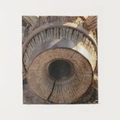 Rustikales Wagenrad-Foto Wandteppich (Vorderseite)
