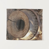 Rustikales Wagenrad-Foto Wandteppich (Vorderseite (Horizontal))