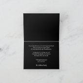 Rustikales Wagenrad, schwarzer Bereavement Dankeskarte (Innenseite)