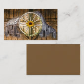 Rustikales Wagenrad Visitenkarte (Vorne/Hinten)