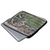 Rustikales Wagenrad - Western-Style - Laptop-Sieb Laptopschutzhülle (Vorne Knopf)