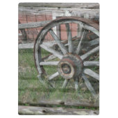 Rustikales Wagenrad-Zwischenablage im Western-Stil Klemmbrett (Rückseite)