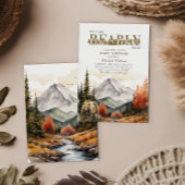 Rustikales Wald, das wir frühzeitig abwarten könne Einladung