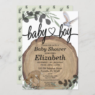 Rustikales Wald Einladung