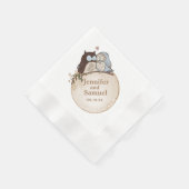 Rustikales Wald Hochzeitsbuch Napkins Serviette (Ecke)