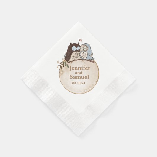 Rustikales Wald Hochzeitsbuch Napkins Serviette (Ecke)