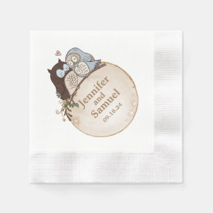 Rustikales Wald Hochzeitsbuch Napkins Serviette