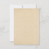 Rustikales Wald Hochzeitskarten RSVP Karte (Rückseite)