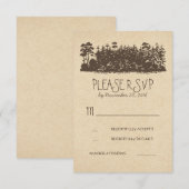 Rustikales Wald Hochzeitskarten RSVP Karte (Vorne/Hinten)