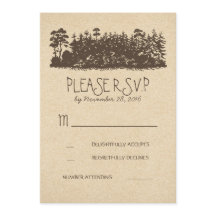 Rustikales Wald Hochzeitskarten