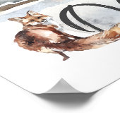 Rustikales Wald One Happy Camper Milestone Board Poster (Ecke)