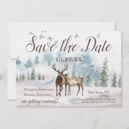 Rustikales Wald Save the Date