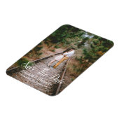 Rustikales Wald Save the Date Magnet (Linke Seite)