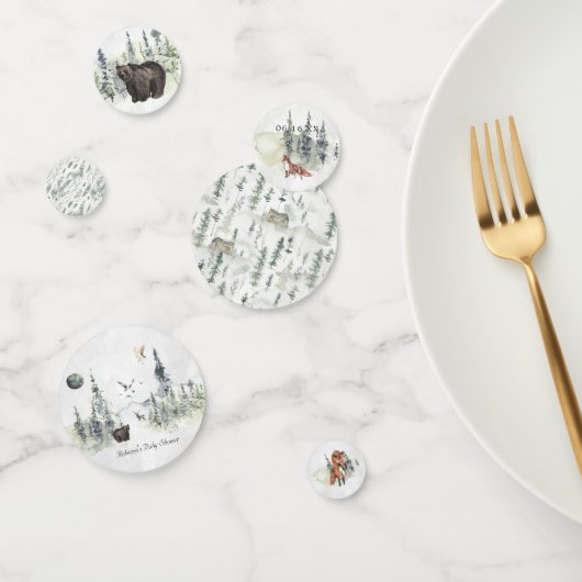 Rustikales Wald Tierisches Party Konfetti (Gruppe)