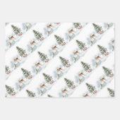 Rustikales Wald Wasserfarbenland Kariert mit Name Geschenkpapier Set (Vorderseite 2)