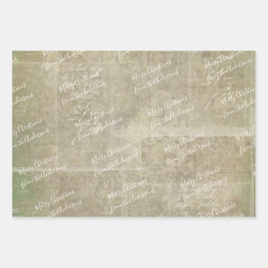 Rustikales Wald Wasserfarbenland Kariert mit Name Geschenkpapier Set (Vorderseite)