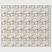 Rustikales Wald Wasserfarbenwald Mushroom Forest Geschenkpapier (Flach)