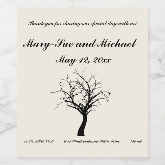 Rustikales Wald Weinetikett (Einzelnes Label)