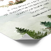 Rustikales Wald-Windeln-Raffelspiel-Zeichen Poster (Ecke)