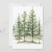 Rustikales Waldbärenwald Kinderdusche Einladung (Rückseite)