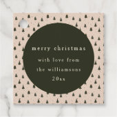 Rustikales Waldbaumgeschenk Geschenkanhänger (Vorderseite)