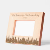 Rustikales, waldbedecktes Weihnachtsfest-Party Kee Geätzte Rahmen (Links)