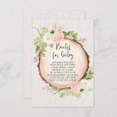 Rustikales Waldbuch Anfrage Mädchen-Dusche Begleitkarte (Vorne/Hinten)