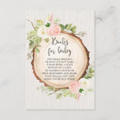 Rustikales Waldbuch Anfrage Mädchen-Dusche Begleitkarte (Vorderseite)