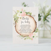 Rustikales Waldbuch Anfrage Mädchen-Dusche Begleitkarte (Stehend Vorderseite)