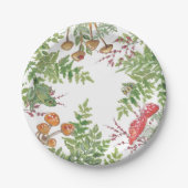 Rustikales Waldfrösche-Bienenpilz Naturfolien Pappteller (Vorderseite)