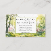 Rustikales Waldfrühlingsrezept für die Braut Begleitkarte (Vorderseite)