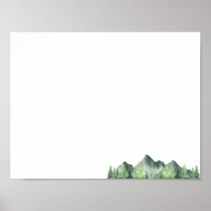 Rustikales Waldgebirge Poster