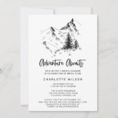 Rustikales Waldgebirge Wilderness Brautparty Einladung (Vorderseite)