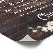 Rustikales Waldgrün boho momosa Bar Zeichen Poster (Ecke)