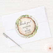 Rustikales Waldholz im Freien bevorzugt Runder Aufkleber (Umschlag)