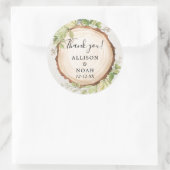 Rustikales Waldholz im Freien bevorzugt Runder Aufkleber (Tasche)