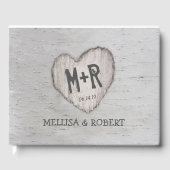 Rustikales Waldhügel-Hochzeit Gästebuch (Vorderseite)