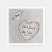 Rustikales Waldhügel-Hochzeit Serviette (Vorderseite)