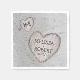 Rustikales Waldhügel-Hochzeit Serviette