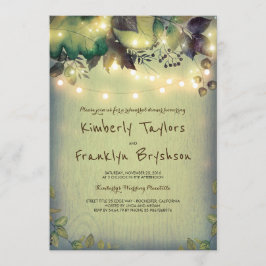 Rustikales Waldhüttenfest Probe Abendessen Einladung