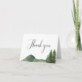 Rustikales Waldland Bergwald Pine Brautparty Dankeskarte (Vorderseite)