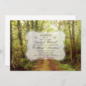 Rustikales Waldland Einladung zur Hochzeit (Vorne/Hinten)