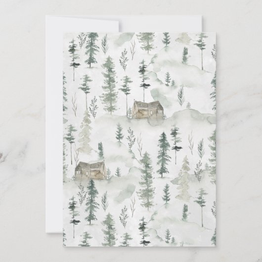 Rustikales Waldland Geburtstagsparty Einladung (Rückseite)