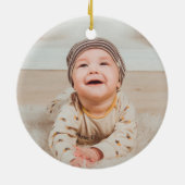 Rustikales Waldland Graues Hirsch und Foto der Mar Keramik Ornament (Hinten)