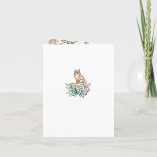 rustikales Waldland, heilige Pflanze - Fotokarte Einladung (Rückseite)