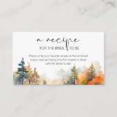 Rustikales Waldland Herbstreue für die Braut Begleitkarte (Vorderseite)